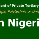 requirements for the establishment of tertiary/ University