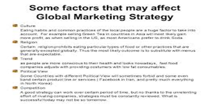 Cultural Factors in Global Marketing Strategies